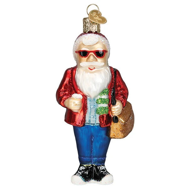 Hipster Santa Old World Christmas Ornament 40311