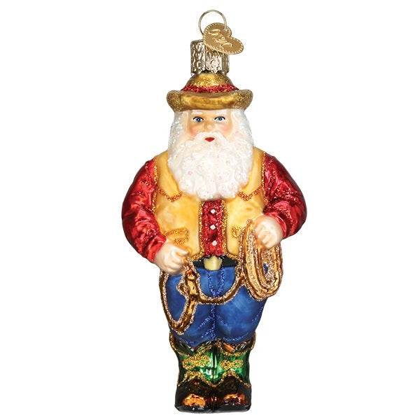 Western Santa Old World Christmas Ornament 40312