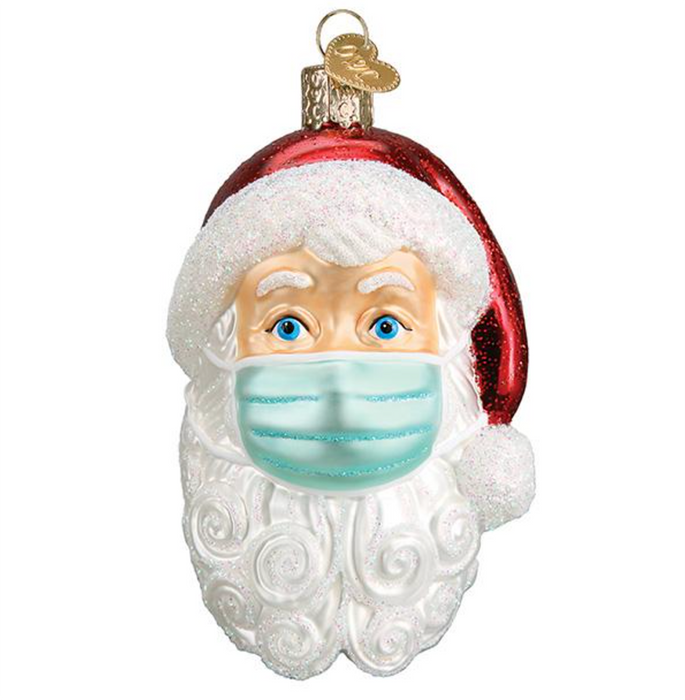 Santa Behind the Mask 40319 Old World Christmas Ornament