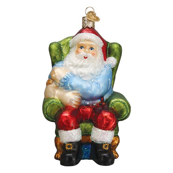 40323 Santa Vaccinated Ornament Old World Christmas Ornament