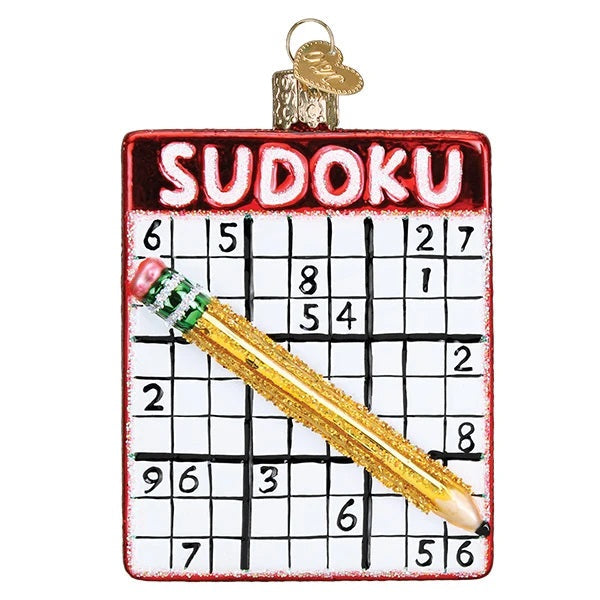 Sudoku Old World Christmas Ornament 44159