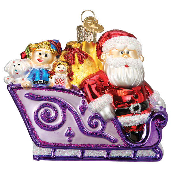 Santa And Friends Ornament Old World Christmas 44205