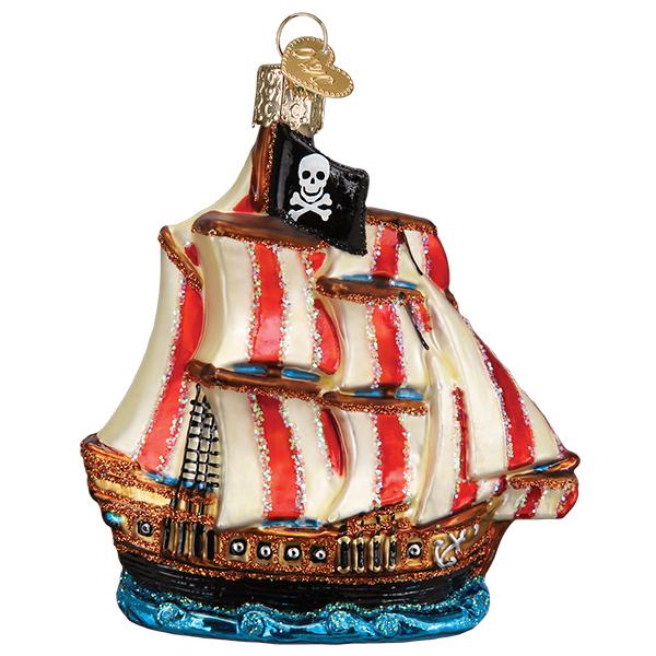 Pirate Ship Old World Christmas Ornament 46089