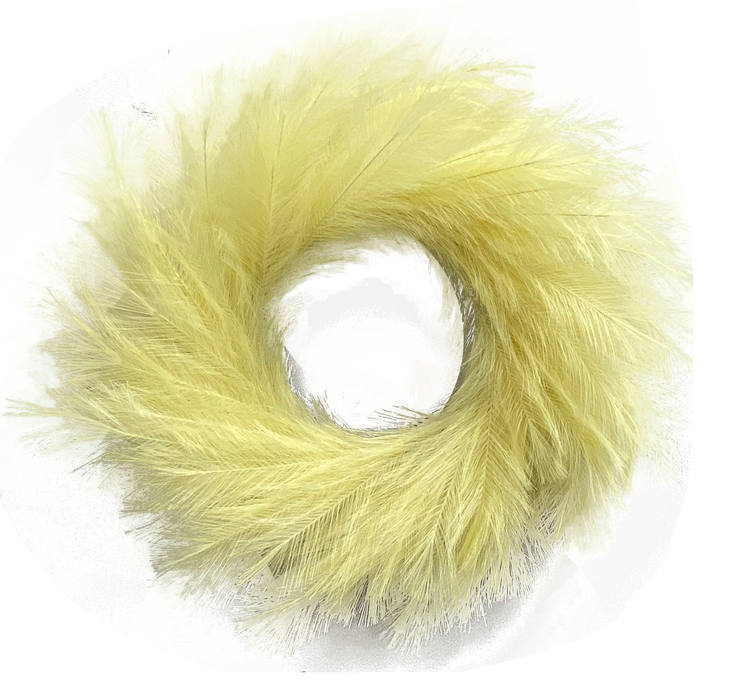 24" Diameter Ivory Pampas Grass Wreath 56928IV