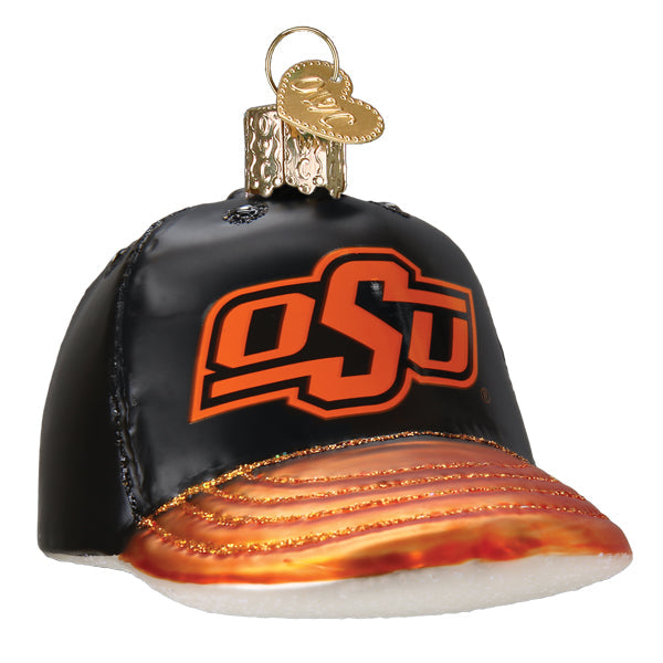 Oklahoma State Baseball Cap Ornament Old World Christmas 60519
