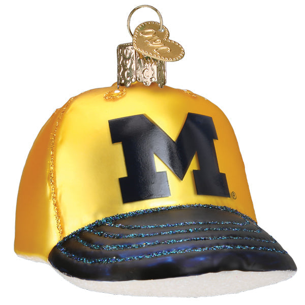 Michigan Baseball Cap Ornament Old World Christmas 60719