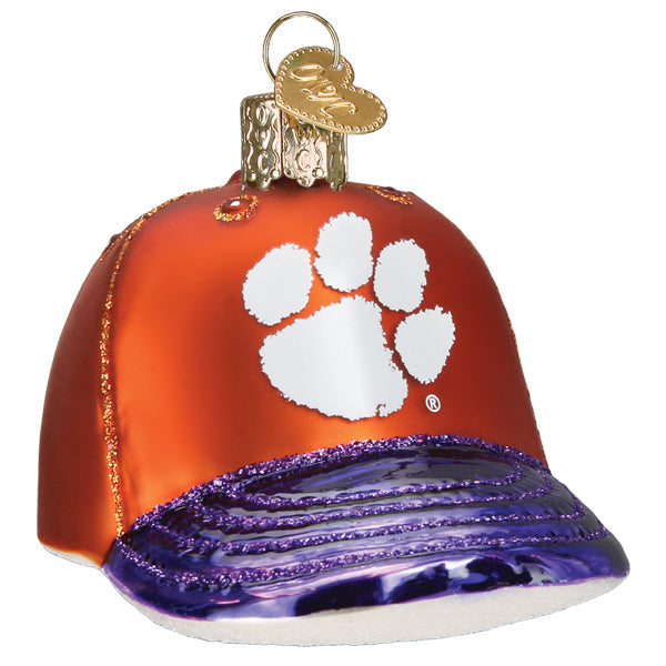 Clemson Baseball Cap Ornament Old World Christmas 61219