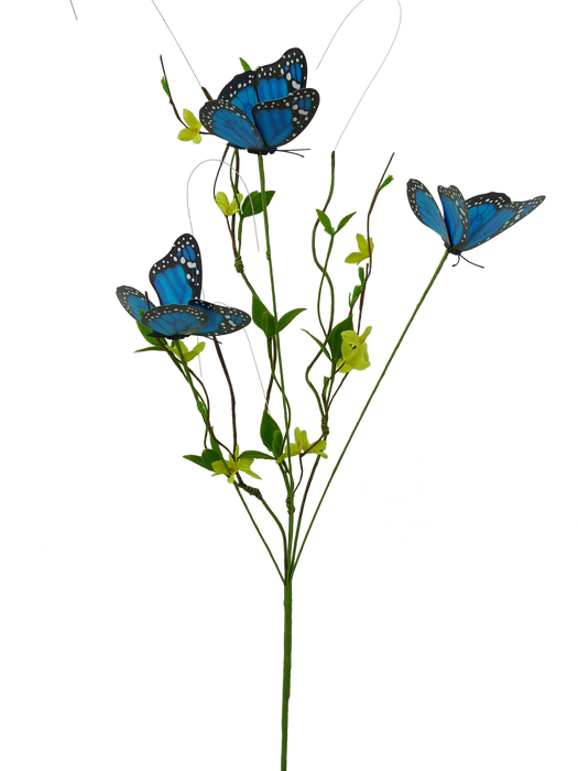 26" Blue Butterfly Twig Spray  62474BL