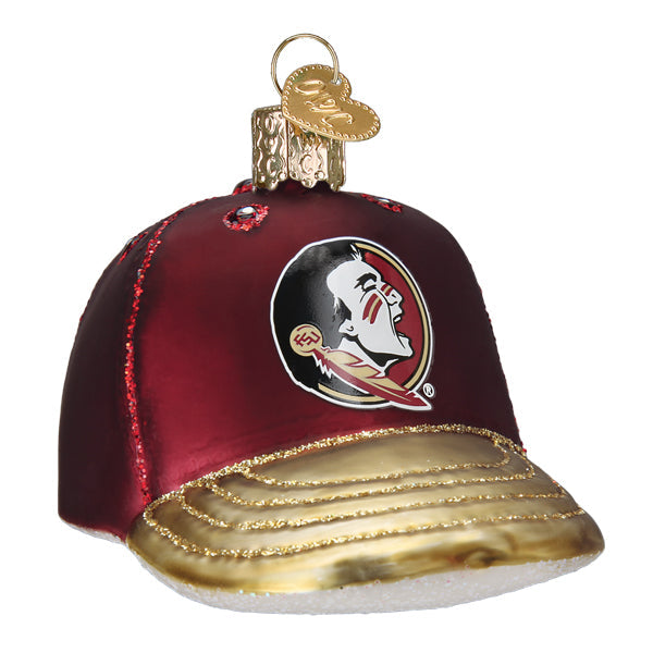 Florida State Baseball Cap Ornament Old World Christmas 62719