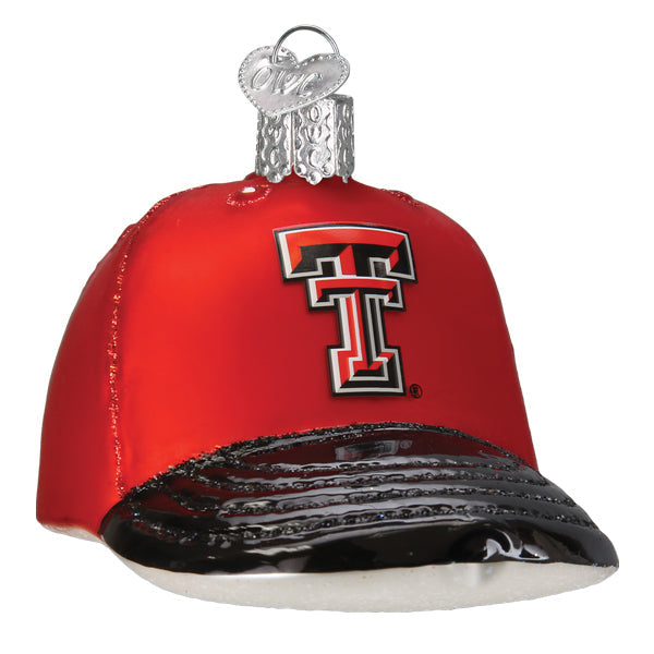 Texas Tech Baseball Cap Ornament Old World Christmas 63219