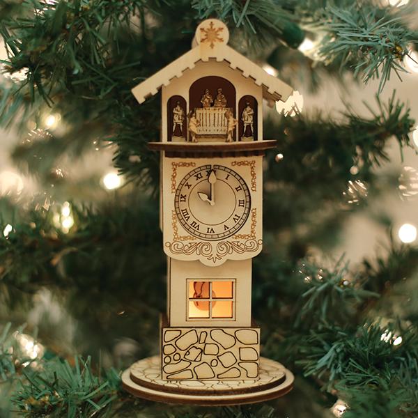 Ginger Clock Tower Old World Christmas Ornament 80009