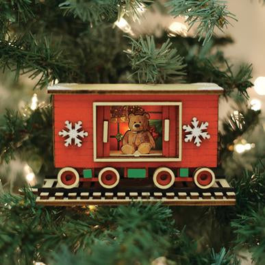 Santa's North Pole Express Box Car GC139 Old World Christmas Ornament 80036