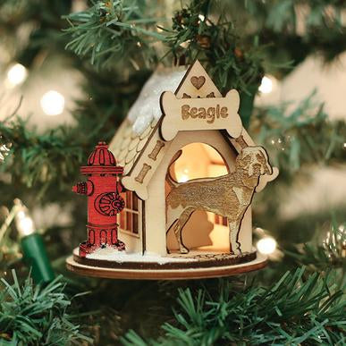 Beagle K9 Cottage  K9101 Old World Christmas Ornament 81000