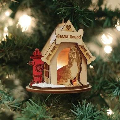 Basset Hound K9 Cottage K9114 Old World Christmas Ornament 81013