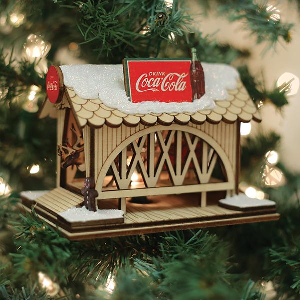 Coca-Cola Covered Bridge Old World Christmas Ornament 84003