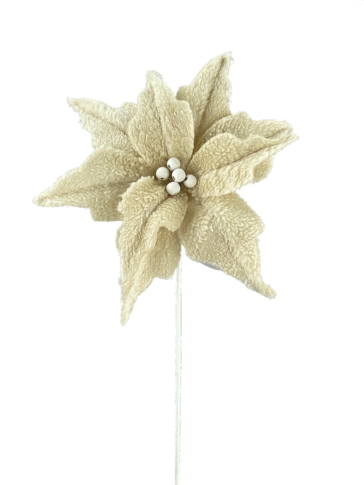28" Brown Poinsettia Pick 85634BN