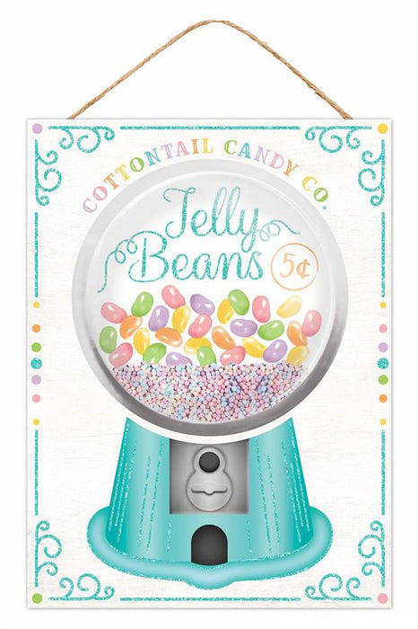 15.75"H X 11.75"L Jelly Bean Dome Sign White/Robin Egg/Multi AP07854