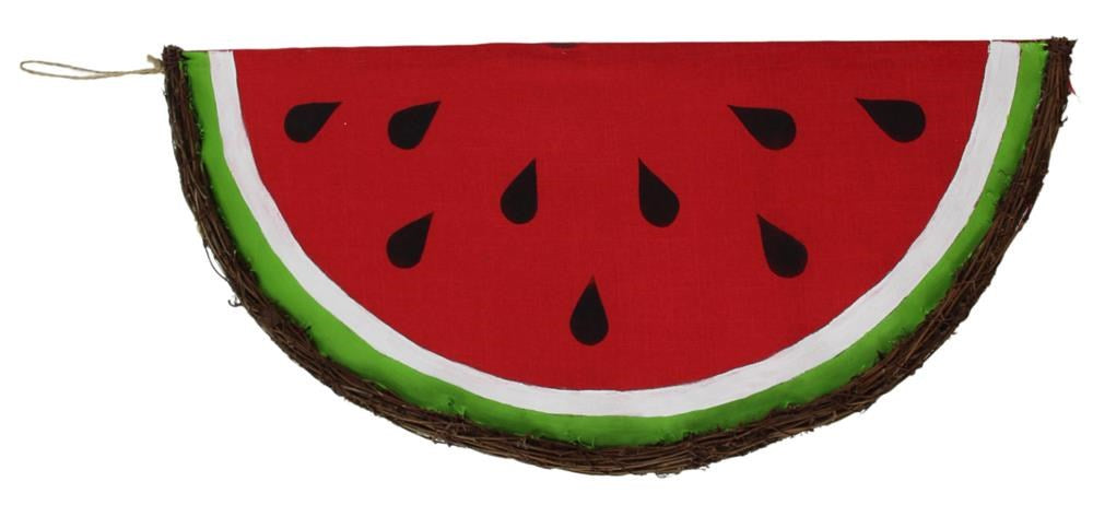 21"L X 10.5"H Vine/Fabric Watermelon  Red/Lime/Black/Natural  KG3112