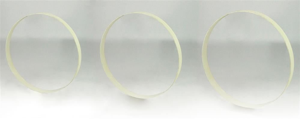 S/3 9.75-12"Dia Metal Wreath Ring Antique White MD0684K6