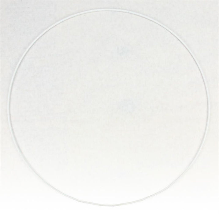The 18Dia Wire Ring (5Mm) White MD081427 creates a subtle, nearly invisible circle, perfectly centered against a plain white background.