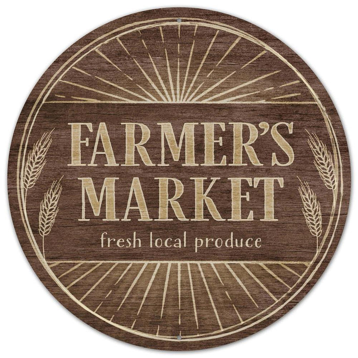 12"Dia Metal Farmer'S Market Brown/Beige MD0992