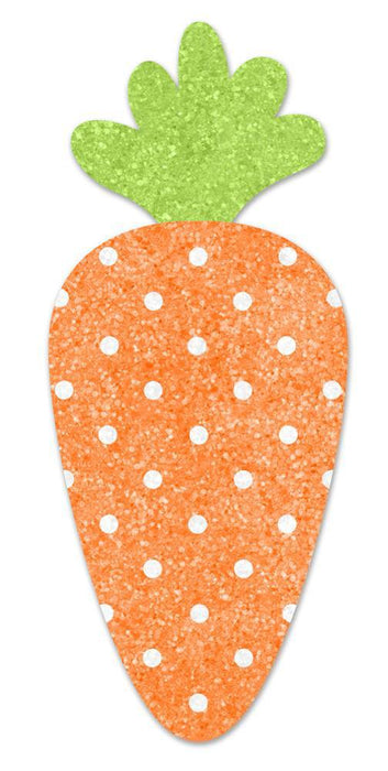 20"Oah Glittered Eva Polka Dot Carrot  Orange/Green/White  MS1697
