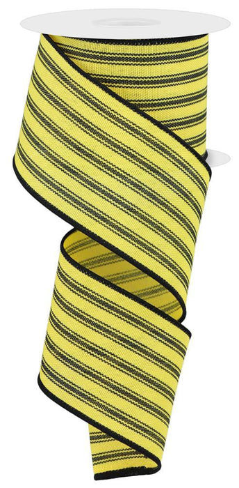 2.5"X10Yd Ticking Stripe  Yellow/Black  RGE149429