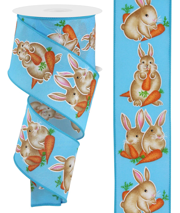 2.5"X10Yd Bunnies W/Carrots Blue/Multi RGE175403