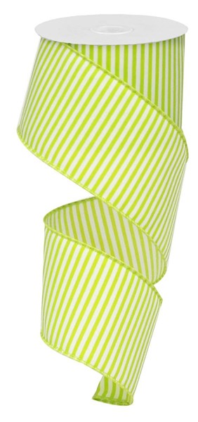 2.5"X10Yd Horizontal Lines White/Lime Green RX9142F5