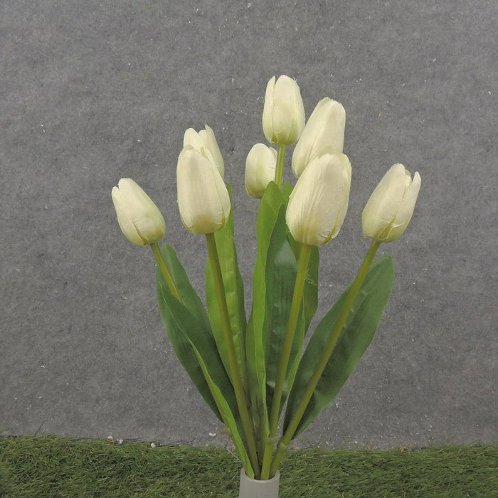 16" Tulip Bush Cream With 9 Stems  SB2375-CRM