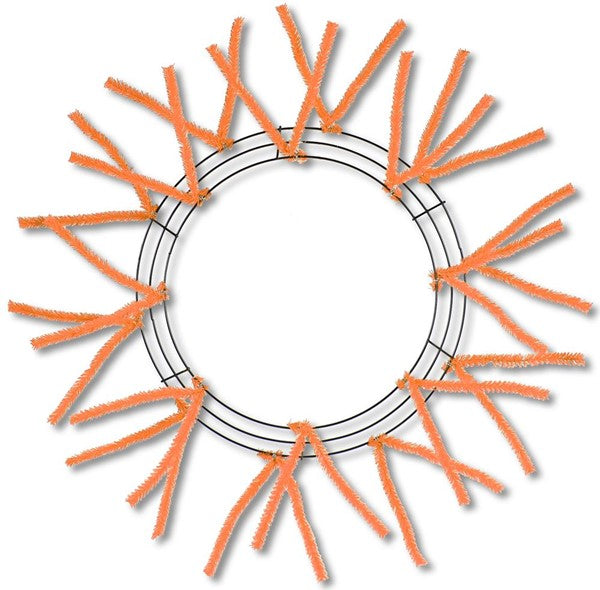Pencil Wreath Orange Non-Metallic 24" XX750420