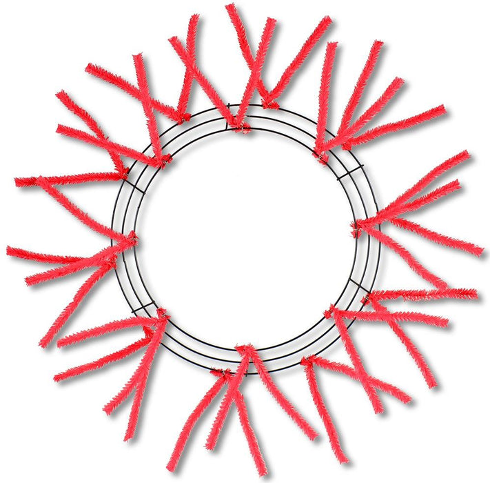 Pencil Wreath Red Non-Metallic 24" XX750424