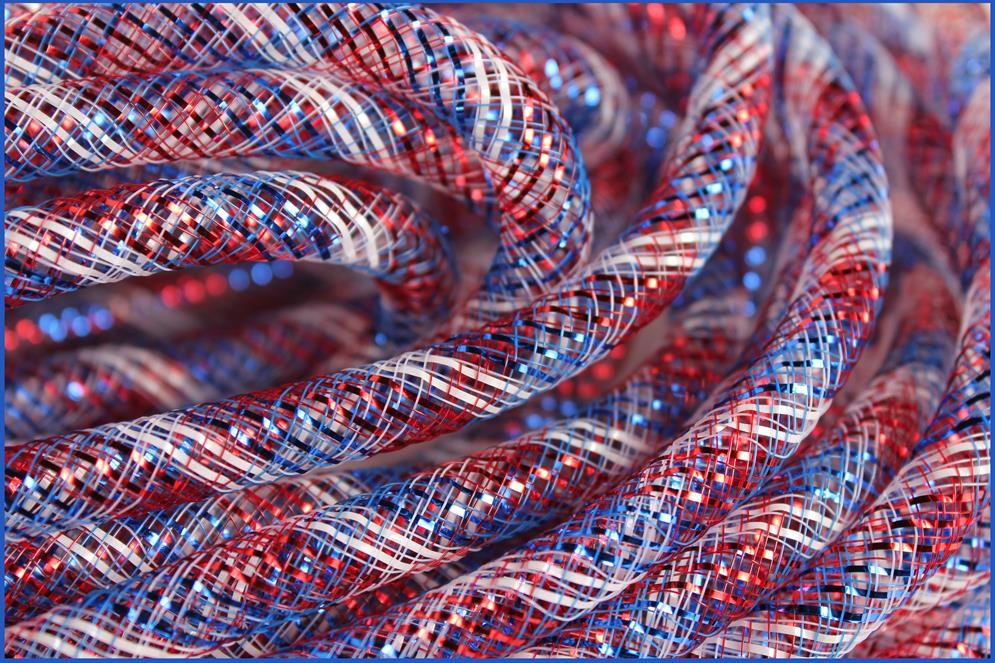 Deco Flex Tubing Red White and Blue RE3010G3