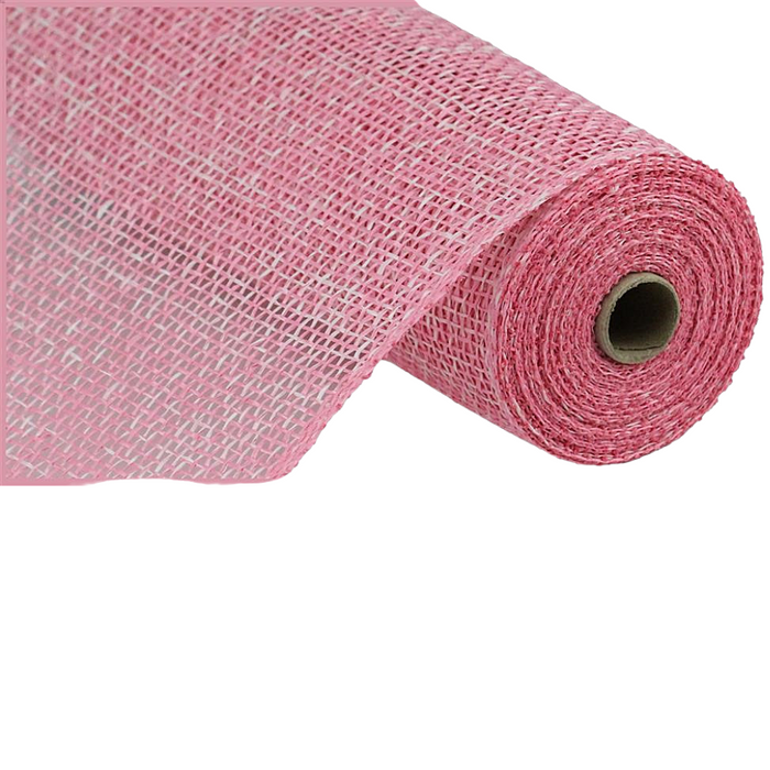 10" Pink White Two Tone Poly Burlap Mesh RP815537