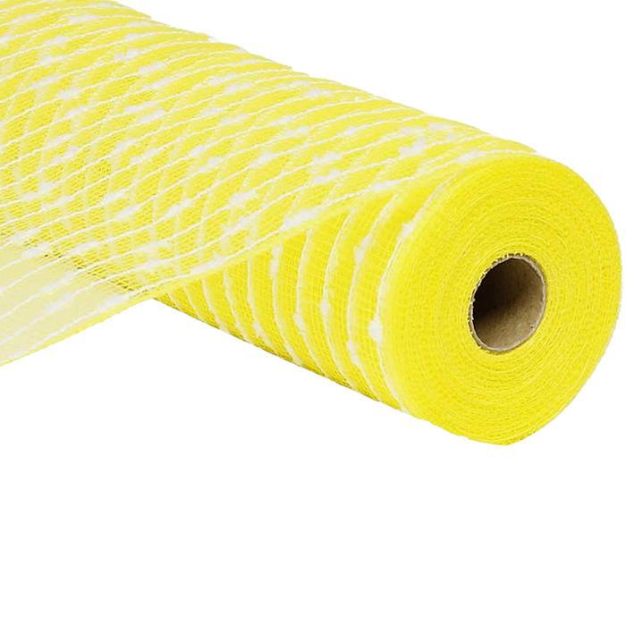 10.5" Yellow Cotton Ball Poly Mesh RY820279