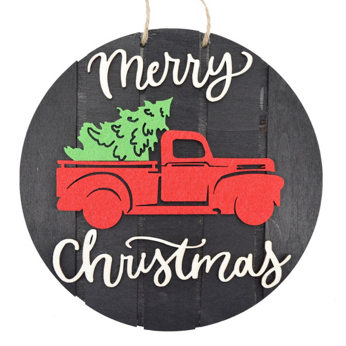 8" Merry Christmas Red Truck Ornament XO2549-030
