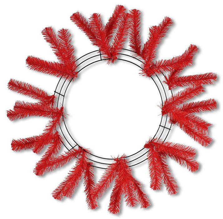 24" Red Work Wreath XX748824