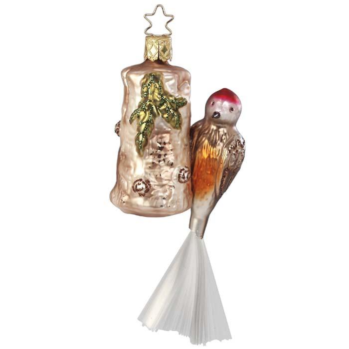Forest Woodpecker Christmas Ornament Inge-Glas 1-205-15