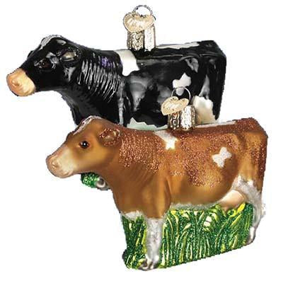 Dairy Cow 12229 Old World Christmas Ornament Assorted