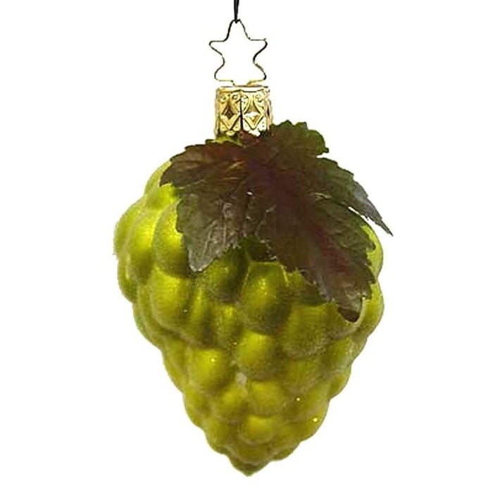 Green Frosted Grapes Christmas Ornament Inge-Glas of Germany 123608