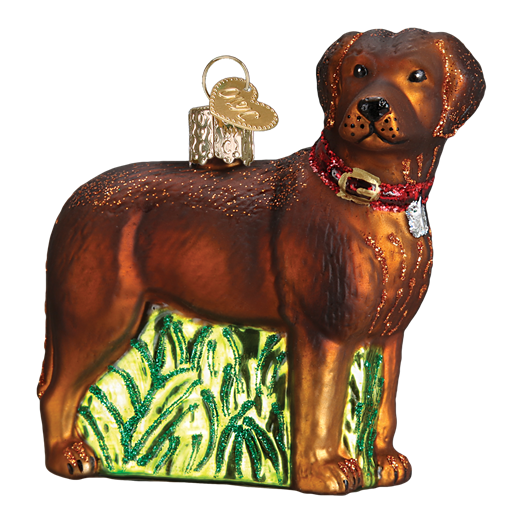Standing Chocolate Lab Old World Christmas Ornament 12508