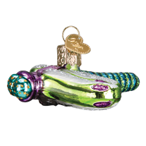 The Dainty Dragonfly 12515 Old World Christmas Ornament is a whimsical, mouth blown glass ornament with colorful green, blue, purple, and gold details plus a gold cap and loop for hanging.