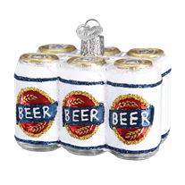 Six Pack of Beer Old World Christmas Ornament 32333