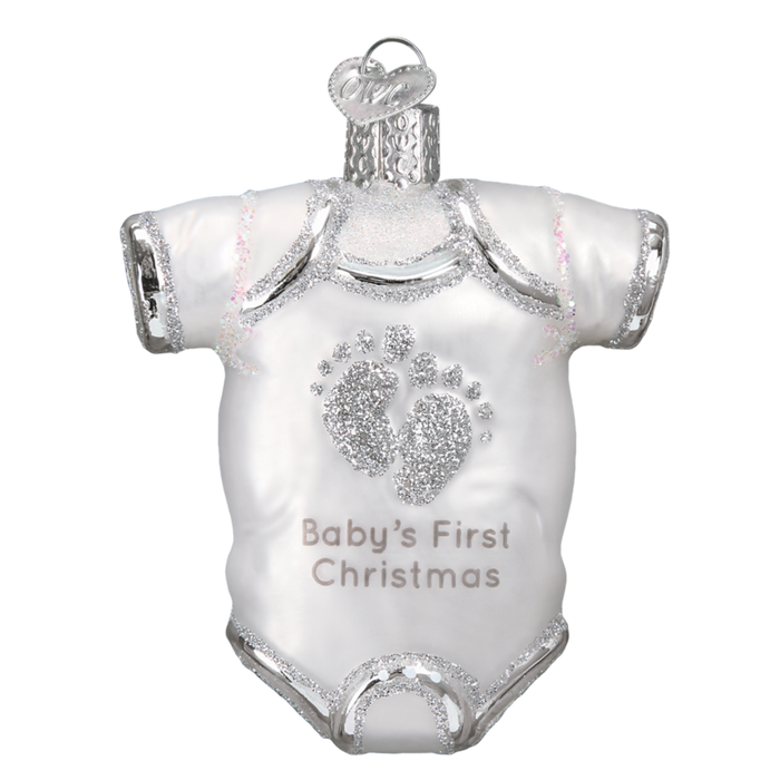 White Onesie Old World Christmas Ornament 32340