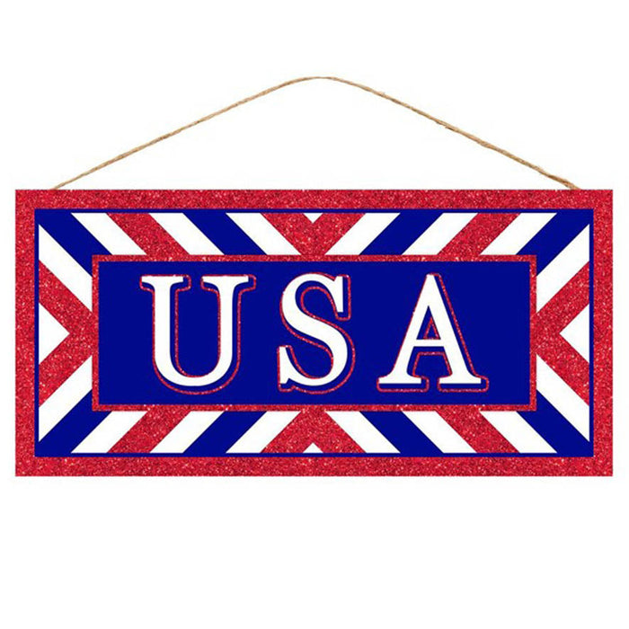 12.5" Red White Blue USA Patriotic Sign AP8807