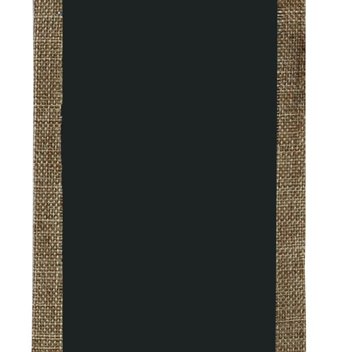 The 2.5 Chalkboard Ribbon with Brown Edge features a blank, vertically oriented chalkboard design and brown edges on both sides for a rustic, simple look.
