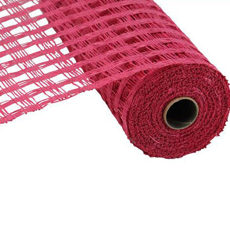 10" Fuchsia Poly Burlap Check Mesh RP812807