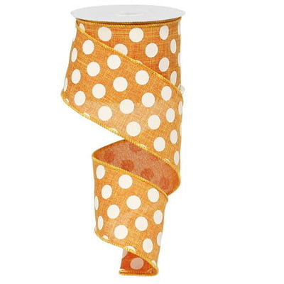 2.5" Medium Multi Dot Orange White Ribbon RX9146KJ