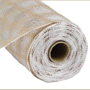 10.5" Natural Faux Jute Check Mesh RY830618