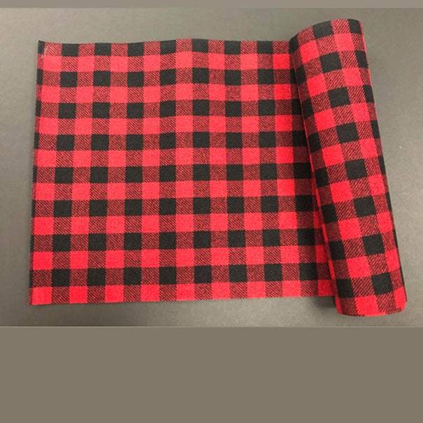 72" Red Black Buffalo Check Table Runner Roll TRX-904